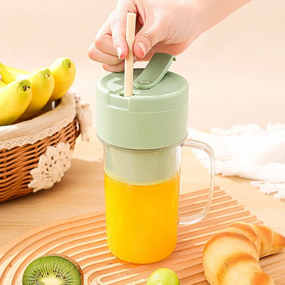 Mini Portable Blender 420ml Juicer Glass With Straw Electric Multi-Functional Smoothie Blender Ice Crush Cup Kitchen Tool