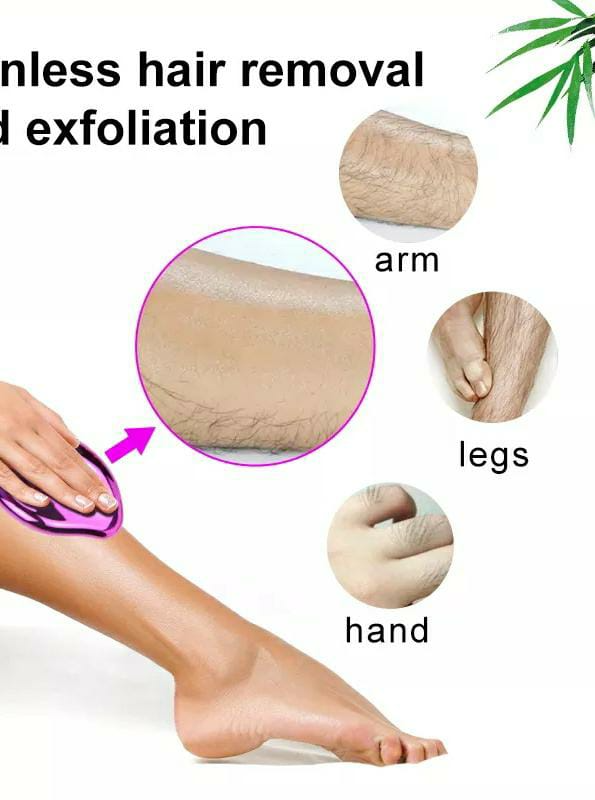 NEW ARRIVALS Painless Hair Removal Ladies Epilator Crystal Hair Eraser Nano Glas, Hair Eraser Stone for Men and Women Arms, Legs, Back, Bikini - Skin Exfoliator Tool for Any Part of The Body - Washable & Reusable
