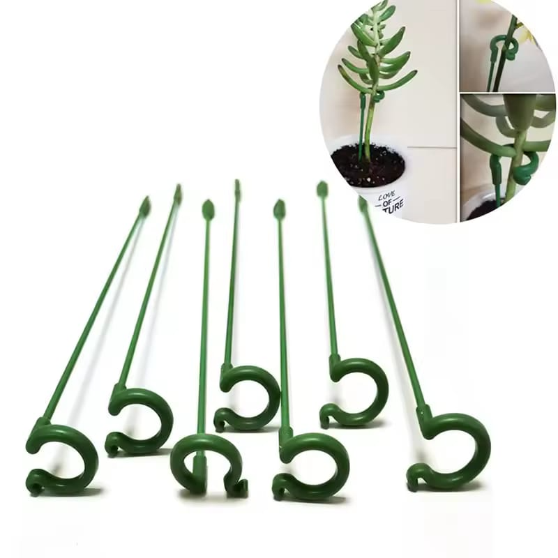10Pcs Garden Flower Support Reusable Flower Support Holder Potted Plant Support Stakes for Rose 17cm