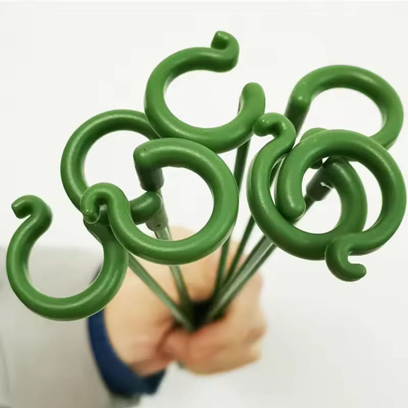 10Pcs Garden Flower Support Reusable Flower Support Holder Potted Plant Support Stakes for Rose 17cm