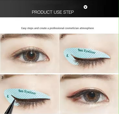 4 Sheets Quick Stencils Eyeliner Eye Makeup Shaping Auxiliary Stickers