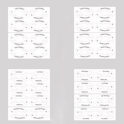 4 Sheets Quick Stencils Eyeliner Eye Makeup Shaping Auxiliary Stickers