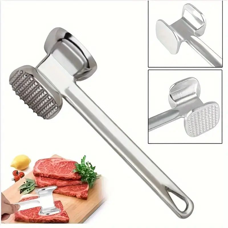 Meat Humber - Portable Stainless Steel Kitchen Supplies Household Tensioner Meat Tenderizer Hammer Meat Mallet Tool