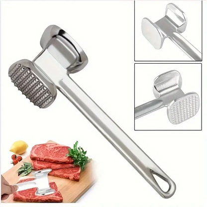 Meat Humber - Portable Stainless Steel Kitchen Supplies Household Tensioner Meat Tenderizer Hammer Meat Mallet Tool