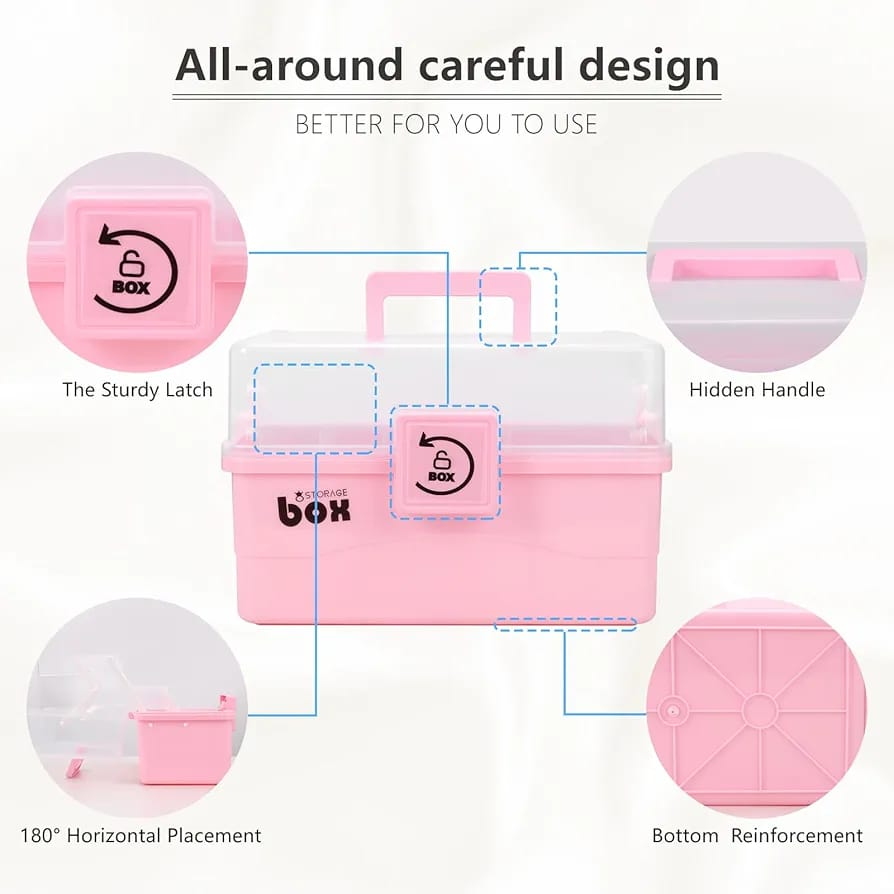 Plastic Toolbox Storage Box Foot Therapist Ear-picking Beauty Foot-washing Suitcase Art Dental Medicine Box Home Jewelry Storage