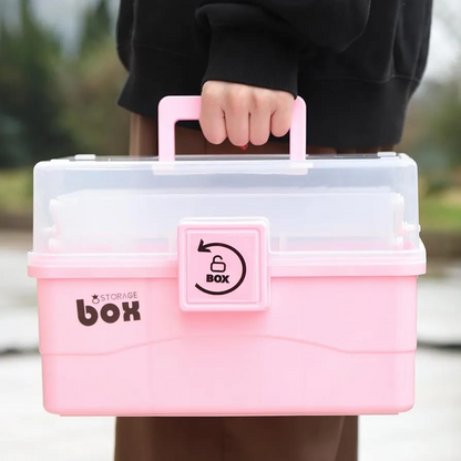 Plastic Toolbox Storage Box Foot Therapist Ear-picking Beauty Foot-washing Suitcase Art Dental Medicine Box Home Jewelry Storage