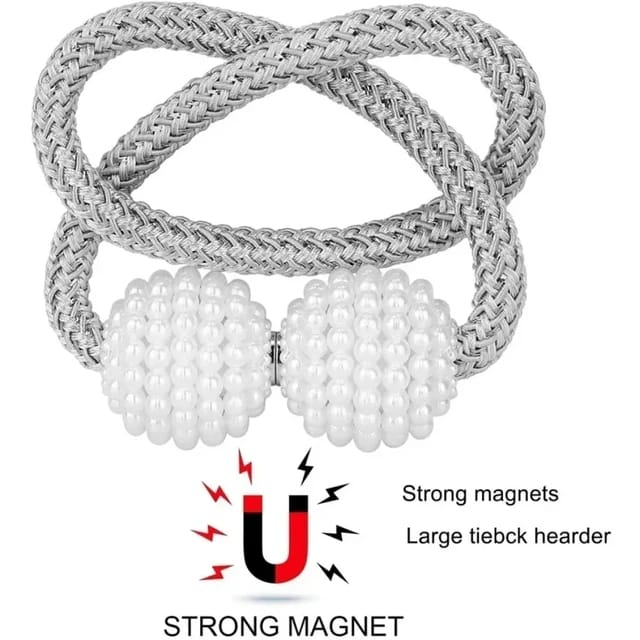 1 Pcs Magnetic Curtain Buckle | Curtain Buckle | Pearl Design Curtain Buckle | Best Quality Buckle for Curtains | 1 Pcs