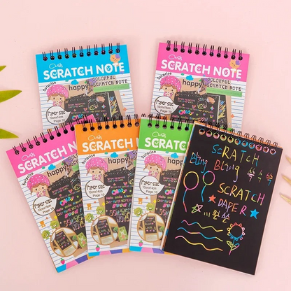 Scratch Art Notebooks, Rainbow Scratch Art Papers for Kids 10 Sheets Arts and Crafts, Rainbow Scratch Art Notebooks and Wooden Styluses, Cute Unique Gift Idea for Kids, Girls, Boys, Women, or Anyone! Ratings 1