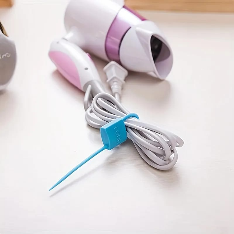 Set Of 3 Lock Shaped Silicon Cable Tie, Multipurpose Silicone Cable Lock, Reusable Food Grade Sealing Lock, Seal Storage Clip