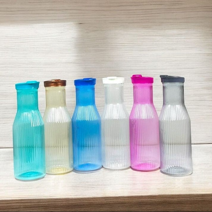 1PC Plastic Linear Water Bottle 1.7ltr Random Colours