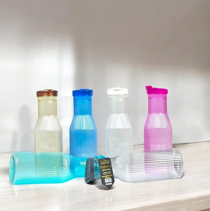 1PC Plastic Linear Water Bottle 1.7ltr Random Colours