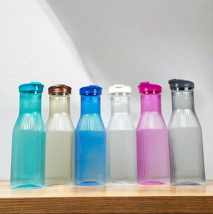 1PC Plastic Linear Water Bottle 1.7ltr Random Colours