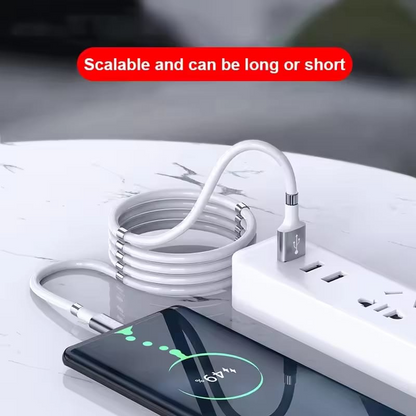Magnetic Cable Fast Charging Data Transmission Magic Rope Micro USBC Charger Self Windin For PD Lightning Android Huawei Samsung
