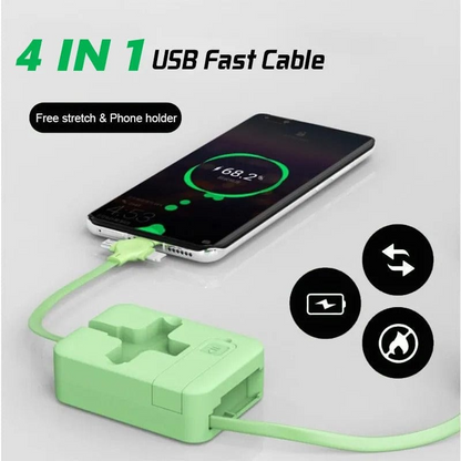 3 in 1 Retractable Triple Charging Box  Random Colours