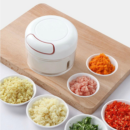 Mini Garlic Slicer Mini Speedy Chopper Mini Garlic Chopper Household Mincing Machine Manual Hand Pull Rope Grinder Kitchen Vegetable Slicer Shredder Gadget