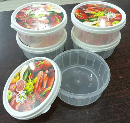 Fresh 5pcs Storage Box - Fresh Bowl set 5 pieces - Microwave Safe BPA Free Plastic Bowl - 5 Pcs Set - 5pcs Food Containers - Fresh Keeping Bowl Set