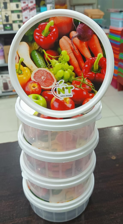 Fresh 5pcs Storage Box - Fresh Bowl set 5 pieces - Microwave Safe BPA Free Plastic Bowl - 5 Pcs Set - 5pcs Food Containers - Fresh Keeping Bowl Set