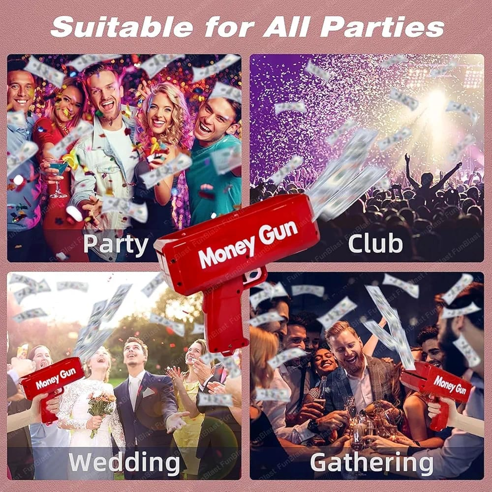 Rain Money Gun Cash Cannon Money Gun - Super Money Spray Toy Gun - Make It Rain Money Gadget