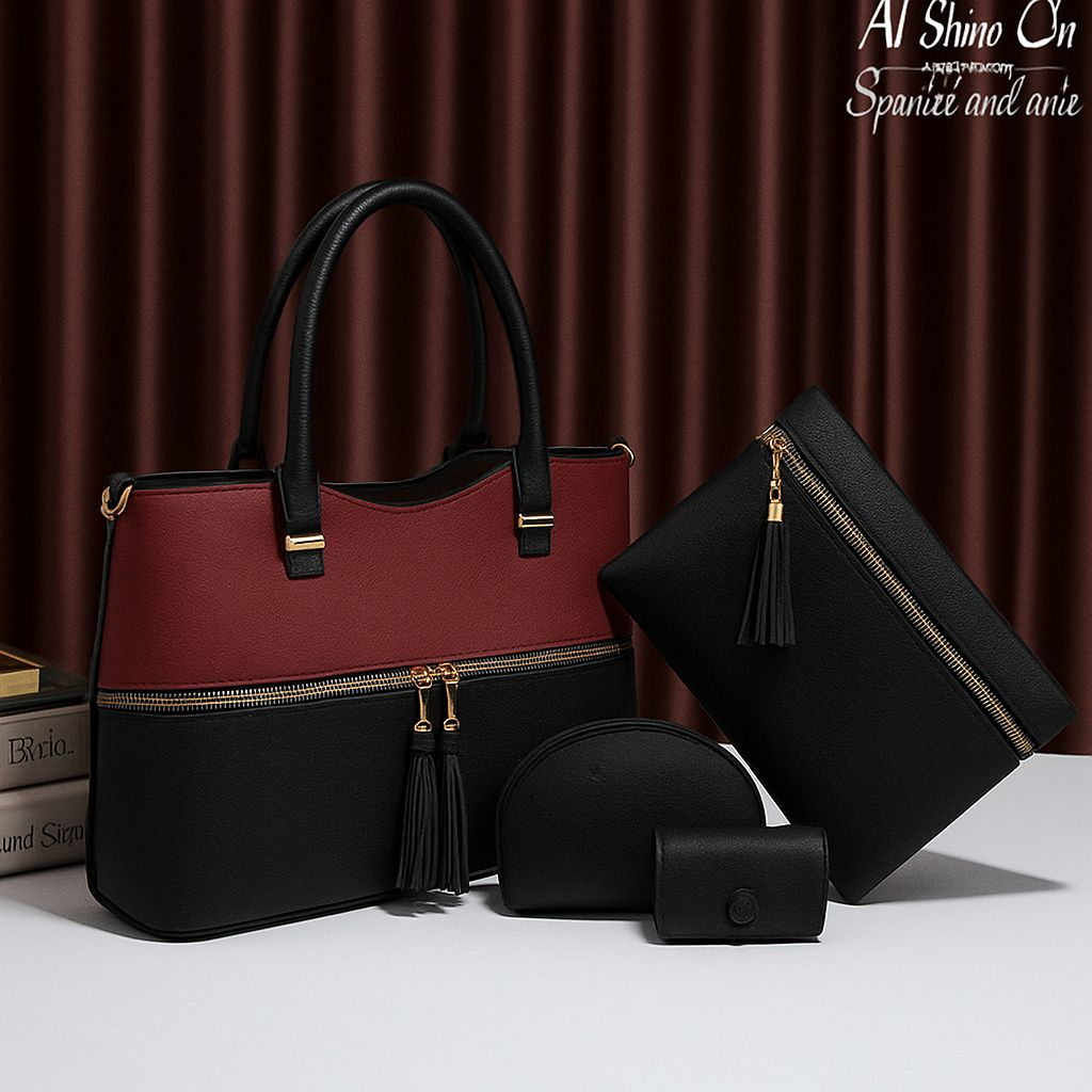 3 PCs Hand Bags, Cross body Bag, Tote Bag, Grace hand Bag for Gracefull Ladies, shoulder Bag, with mini pauch. Perfect Hand bag for party and other events