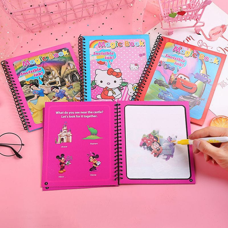 Magic Water Book Painting Drawing Coloring Board Book Doodle & Magic Water Pen