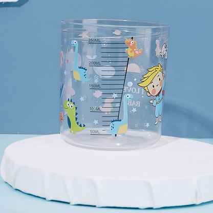 260ml Fancy Kids Water Bottle with Straw and Cover BPA Free Stylish Fountain Look - Water bottle Infant Cup with Straw Water