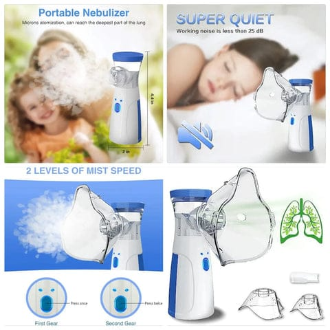 Mesh Nebulizer Machine, Portable Nebulizer Machine, Handheld Nebulizer Technology, Effective and Soundless For Respiratory System, Mini Mesh Nebulizer For Kids & Adults, Mini Inhaler Machine