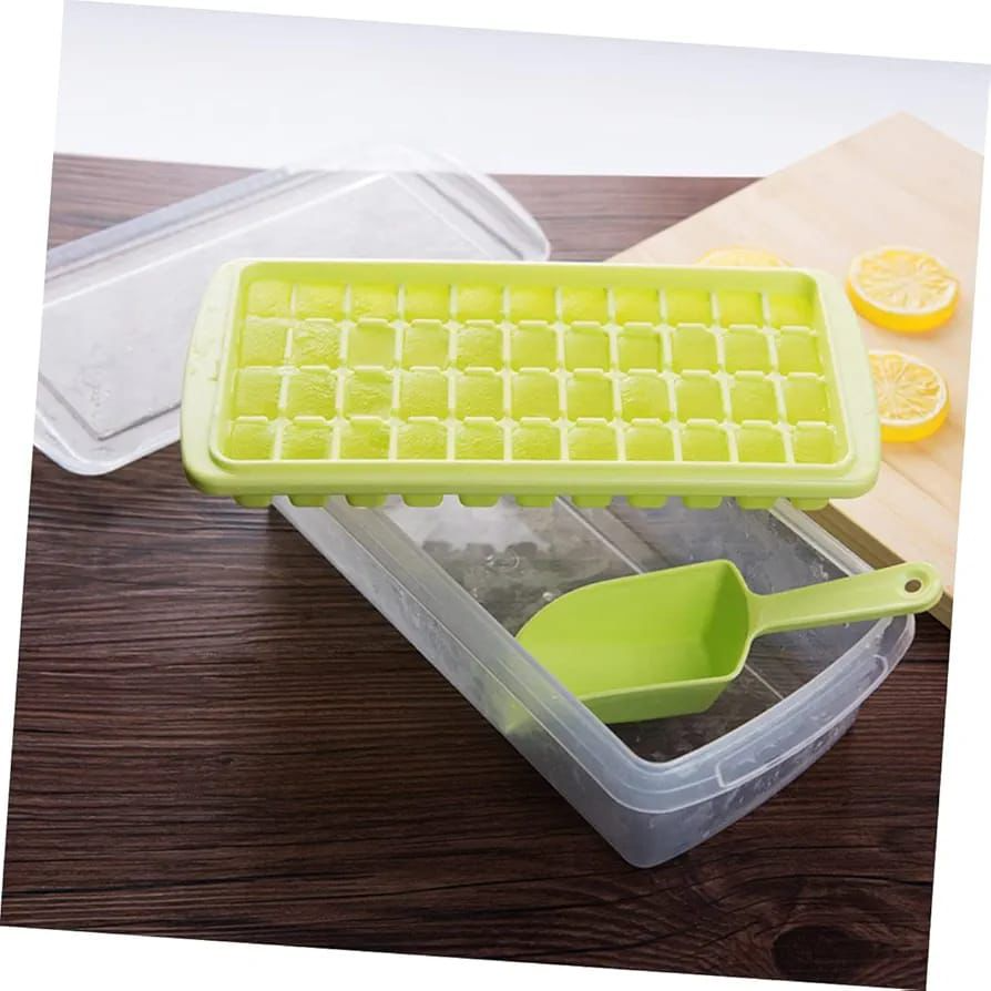 Kitchen Tray with Lid Mold for Freezer Easy Release Design for Cocktails Beverages Parties Includes Scoop for Convenient Use