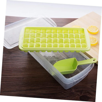 Kitchen Tray with Lid Mold for Freezer Easy Release Design for Cocktails Beverages Parties Includes Scoop for Convenient Use