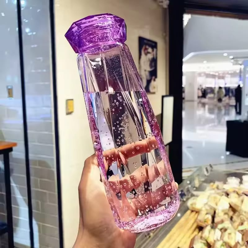 Diamond Shape Clear Water Bottle
