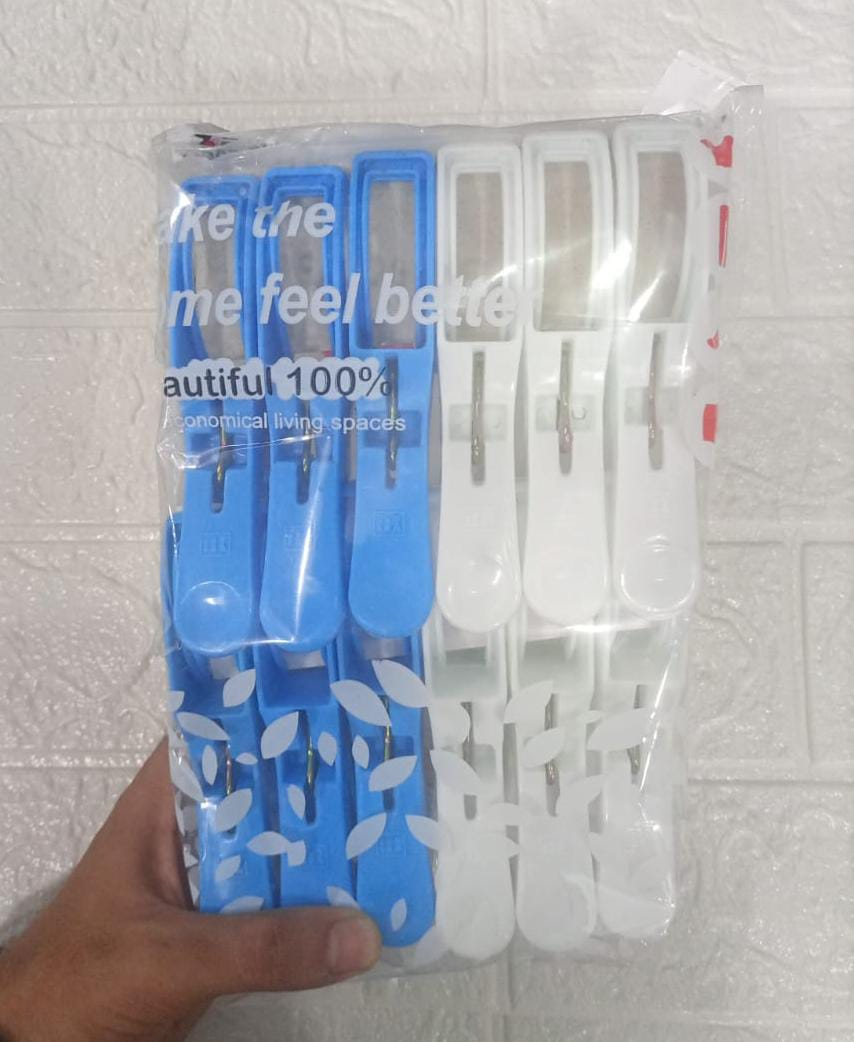 Cloth Pegs / Cloth Clips Antique & Multi-Colors 12 Pcs Set for Cloths