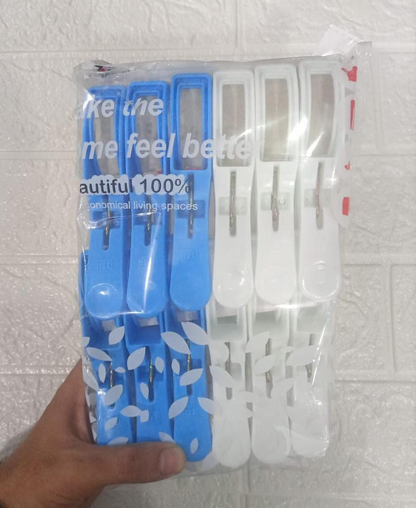 Cloth Pegs / Cloth Clips Antique & Multi-Colors 12 Pcs Set for Cloths