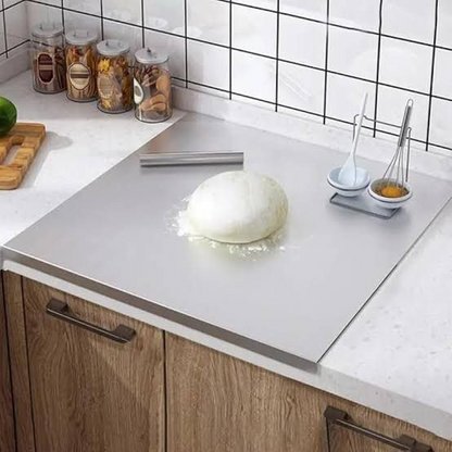 Stainless Steel Cutting Board - Multipurpose  Kitchen Chopping Board - Non-Slip Steel Board for Vegetable, Fruit and Roti