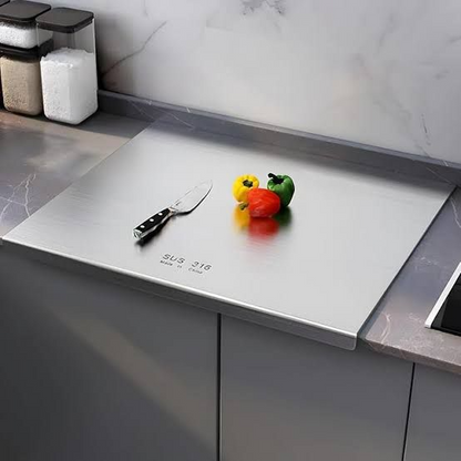 Stainless Steel Cutting Board - Multipurpose  Kitchen Chopping Board - Non-Slip Steel Board for Vegetable, Fruit and Roti