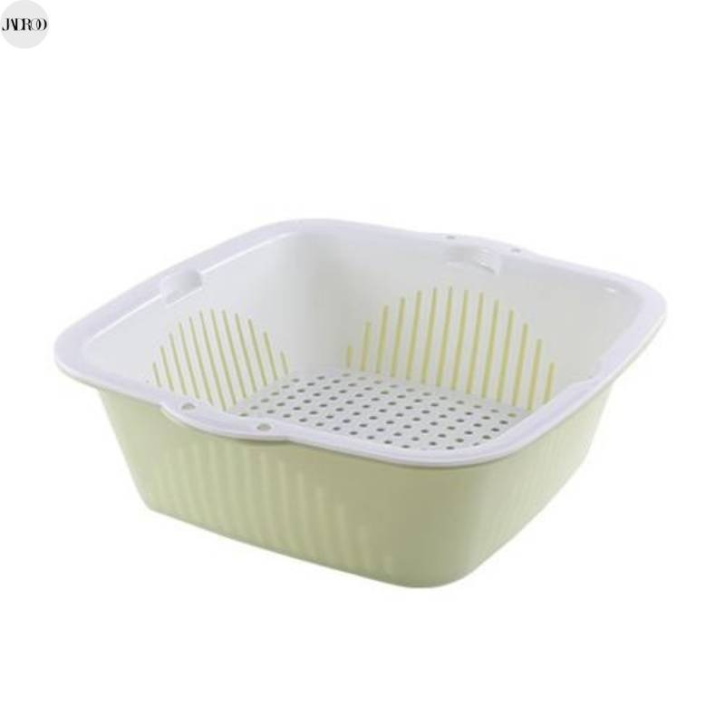 Double-Layer Plastic Draining Basket, Multi-Color