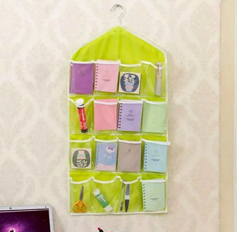 16 Pockets Wall Wardrobe Hanging Organizer Socks Underwear Sundries Sorting Storage Bags Space Saver Wardrobe Organizer Bag