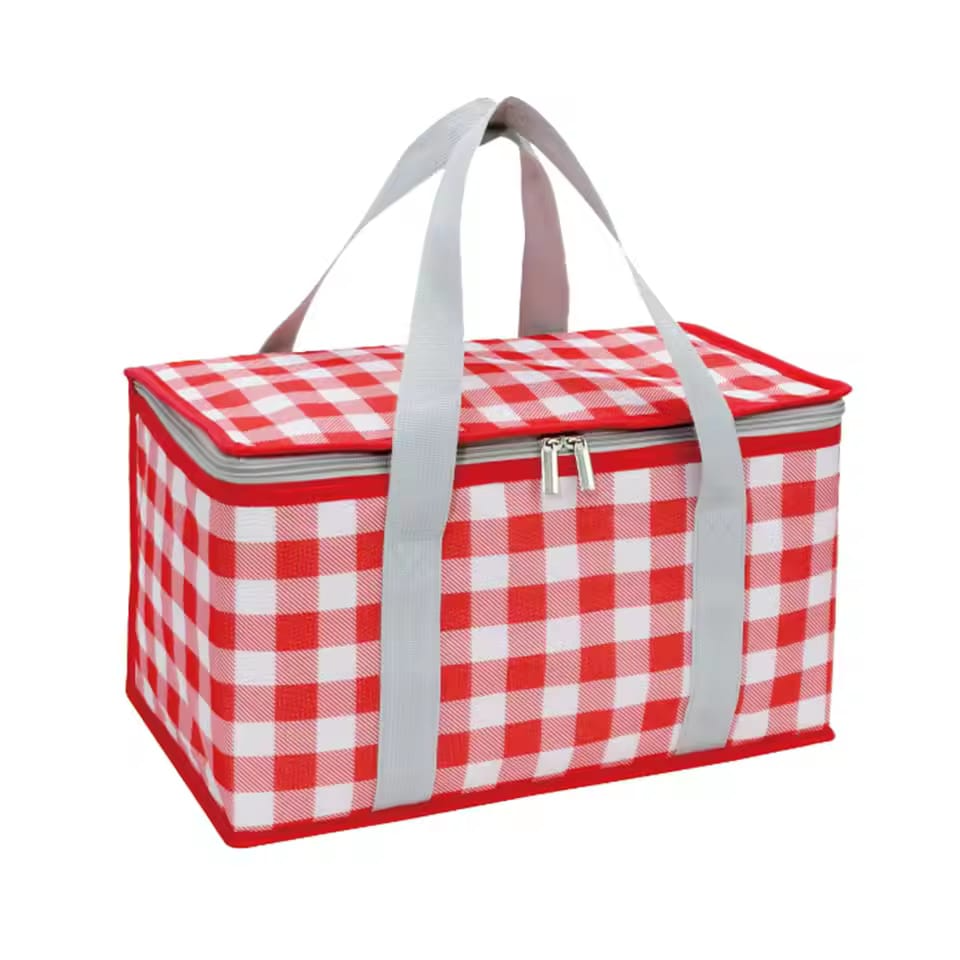 Outdoor Picnic Bag Thickened Aluminum Film Folding Picnic Basket Portable Lunch Bag Camping Moisture-Proof Picnic Mat