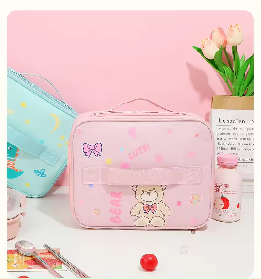 ransparent Lunch Bag for Kids Soft Insulated Lunch Bag Cooler Back to School Thermal Lunch Kit for Kids - Plus (Different colours)