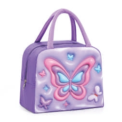 3D Cartoon Children's Lunch Bag Thermal Insulation Aluminum Foil Thick Waterproof Oxford Cloth Bento Bag Portable Tote