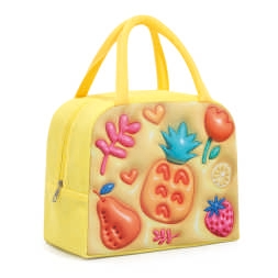 3D Cartoon Children's Lunch Bag Thermal Insulation Aluminum Foil Thick Waterproof Oxford Cloth Bento Bag Portable Tote