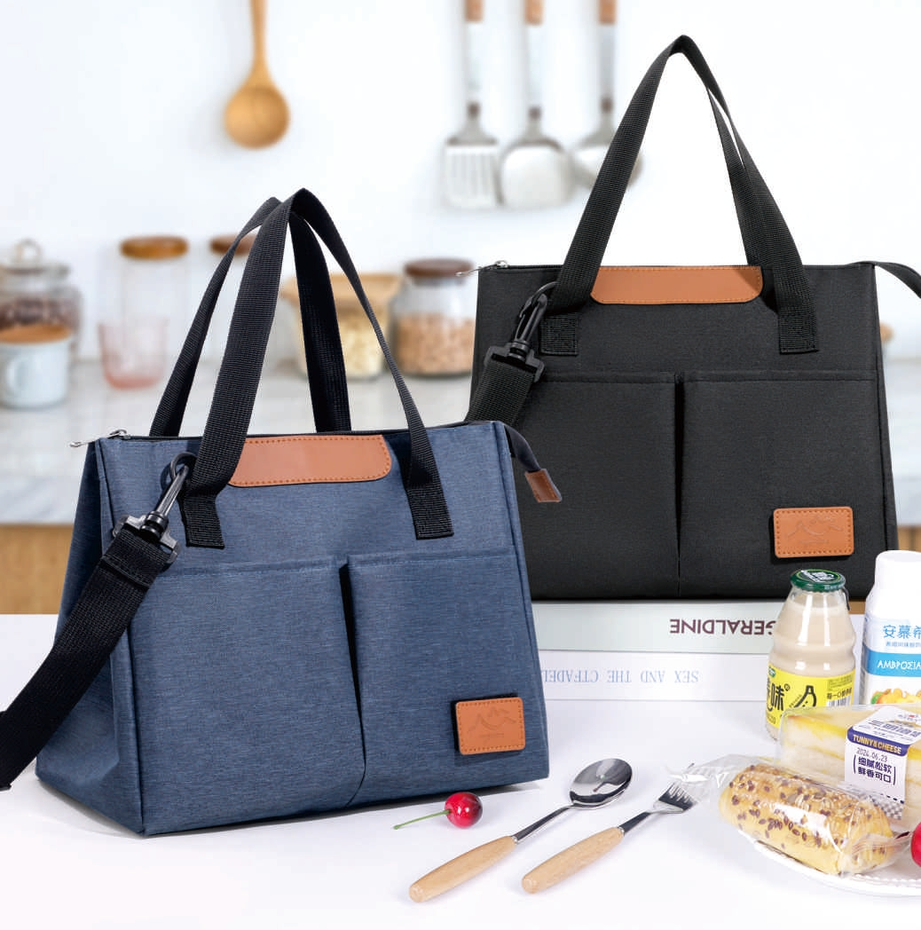 Portable Triangular Insulated Bags Travel Crossbody Bag Large Capacity Oxford Cloth Lunch Box Large Capacity Insulated Bag