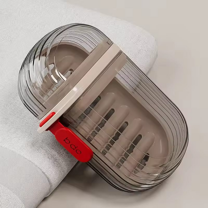 A Portable Soap Case with Lid, Leakproof Travel Soap Dish for Bar Soap, Shower & Bath, Ideal for Traveling, Camping & Gym