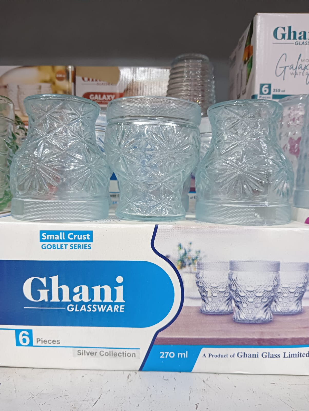 Multiple Design High Quality Set Of 6pcs Transparent Glass -Drinking Glass