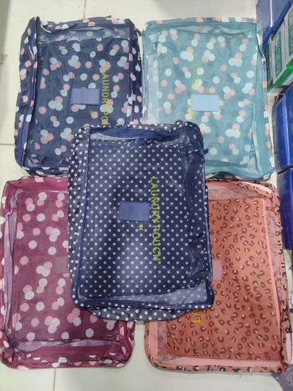 6pcs Travel Luggage Organizer Storage Cube Pouch Suitcase Packing Bag Set