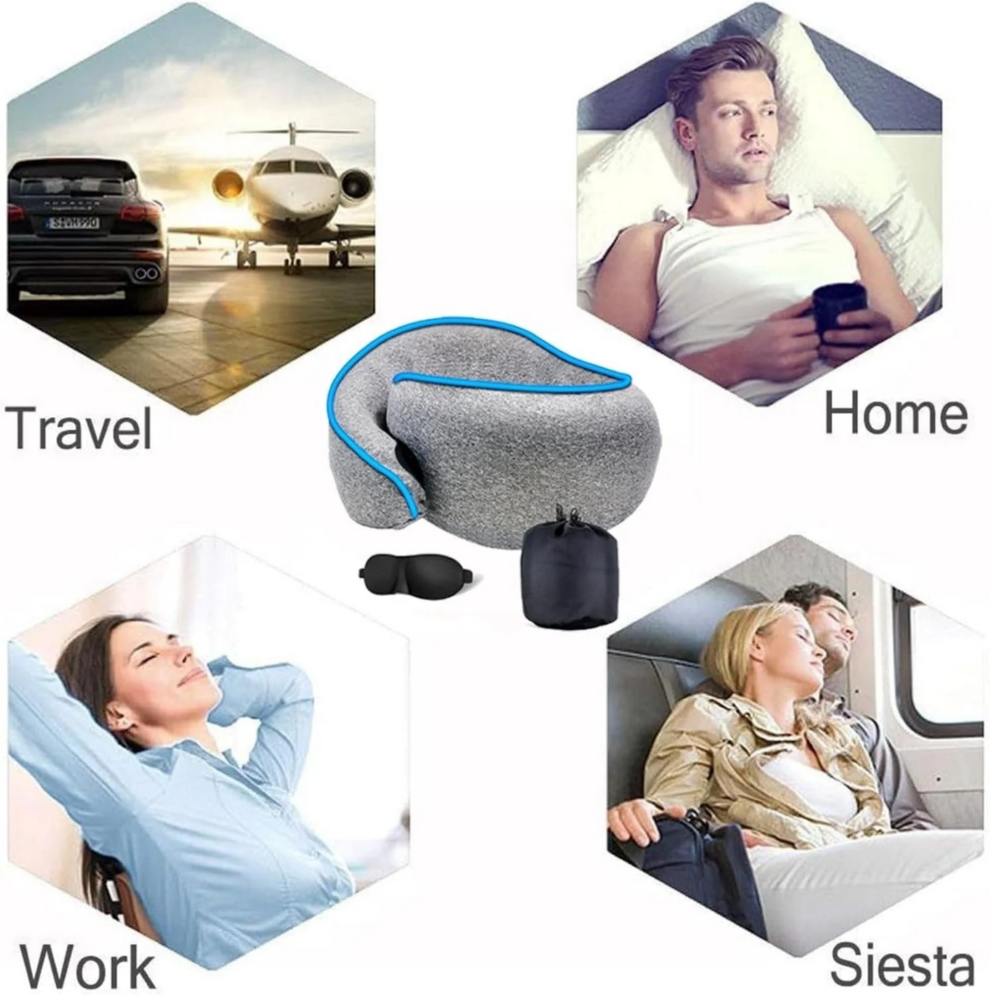 Limited Stock  U-shaped Travel Neck Pillow, Comfortable And Breathable,  Washable Cover, Durable Material, Travel Accessory Grey Color