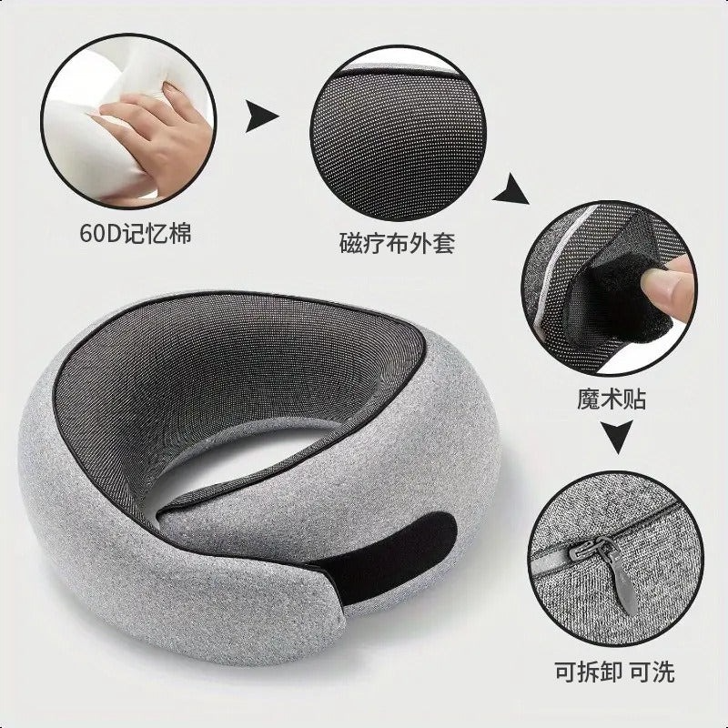Limited Stock  U-shaped Travel Neck Pillow, Comfortable And Breathable,  Washable Cover, Durable Material, Travel Accessory Grey Color