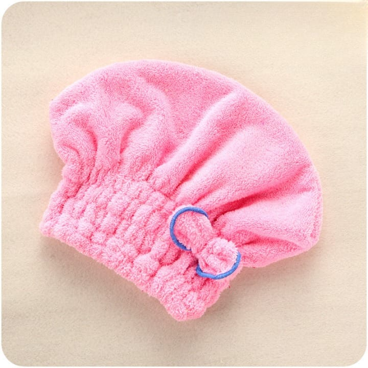Microfiber Hair Drying Towels Fast Drying Shower Cap Ultra Absorbent Hair Turban Head Wrap with Bow Knot Plopping Towel for Women for Curly Long Thick Wet Hair