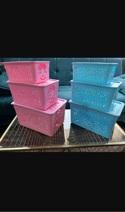 New Smiley Basket With Cap , 3 Pc Set With Different Sizes