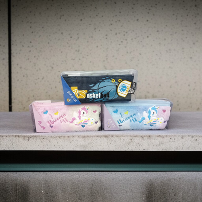 Cartoon Simple Men and Women Zipper Bag Stationery Case New Primary and Secondary School Children Large Capacity Pencil Case Pencil Case Stationery