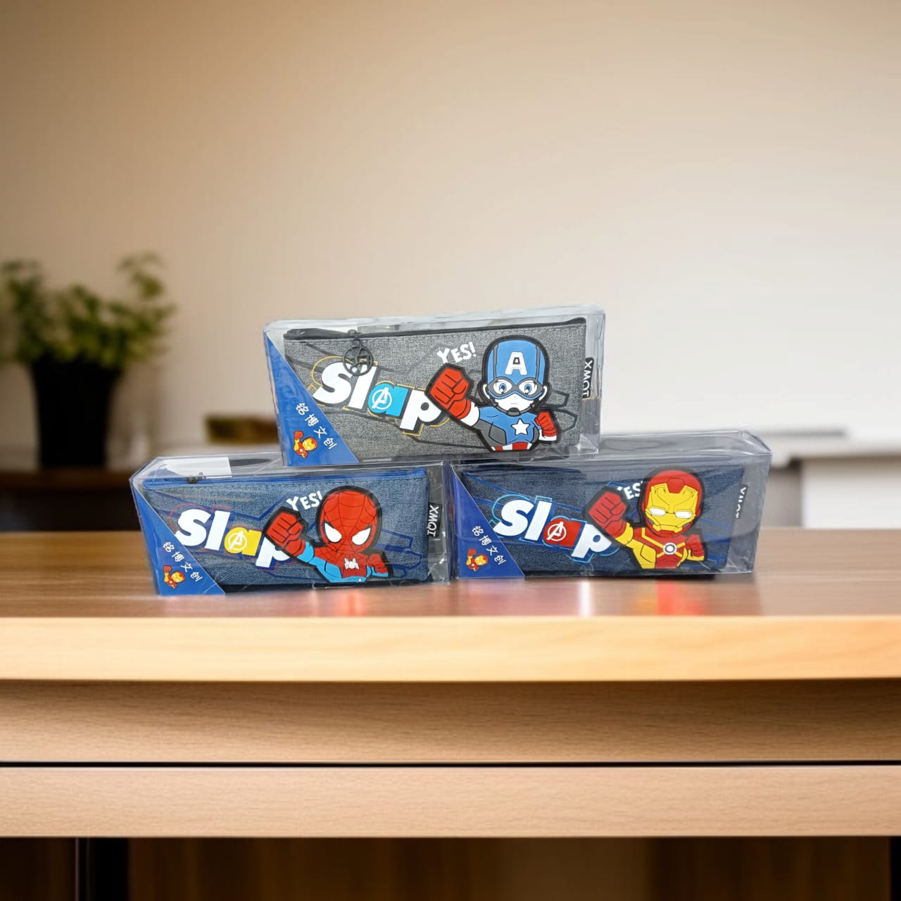 Cartoon Simple Men and Women Zipper Bag Stationery Case New Primary and Secondary School Children Large Capacity Pencil Case Pencil Case Stationery