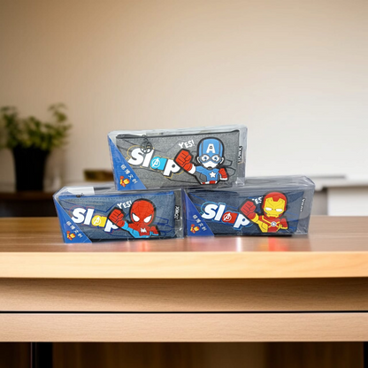 Cartoon Simple Men and Women Zipper Bag Stationery Case New Primary and Secondary School Children Large Capacity Pencil Case Pencil Case Stationery